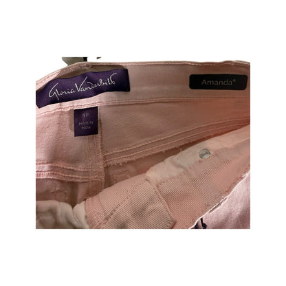 NWT Women's Gloria Vanderbilt Pink Amanda Slimming Jeans Size 4P
