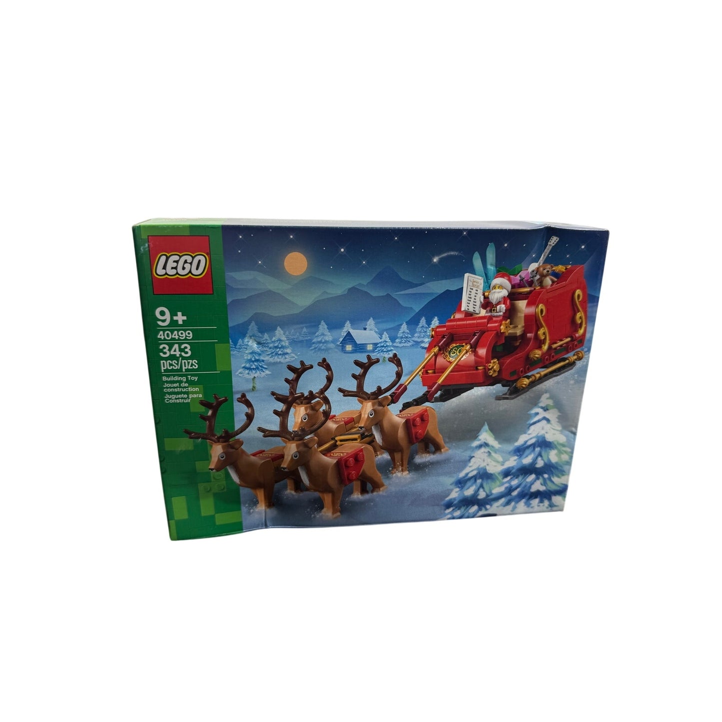 LEGO #40499 Santa's Sleigh Christmas Reindeer & Santa Figurine Toy Building Set