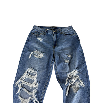 Women's Aeropostale Distressed High Rise ripped Mom Jeans Size 8