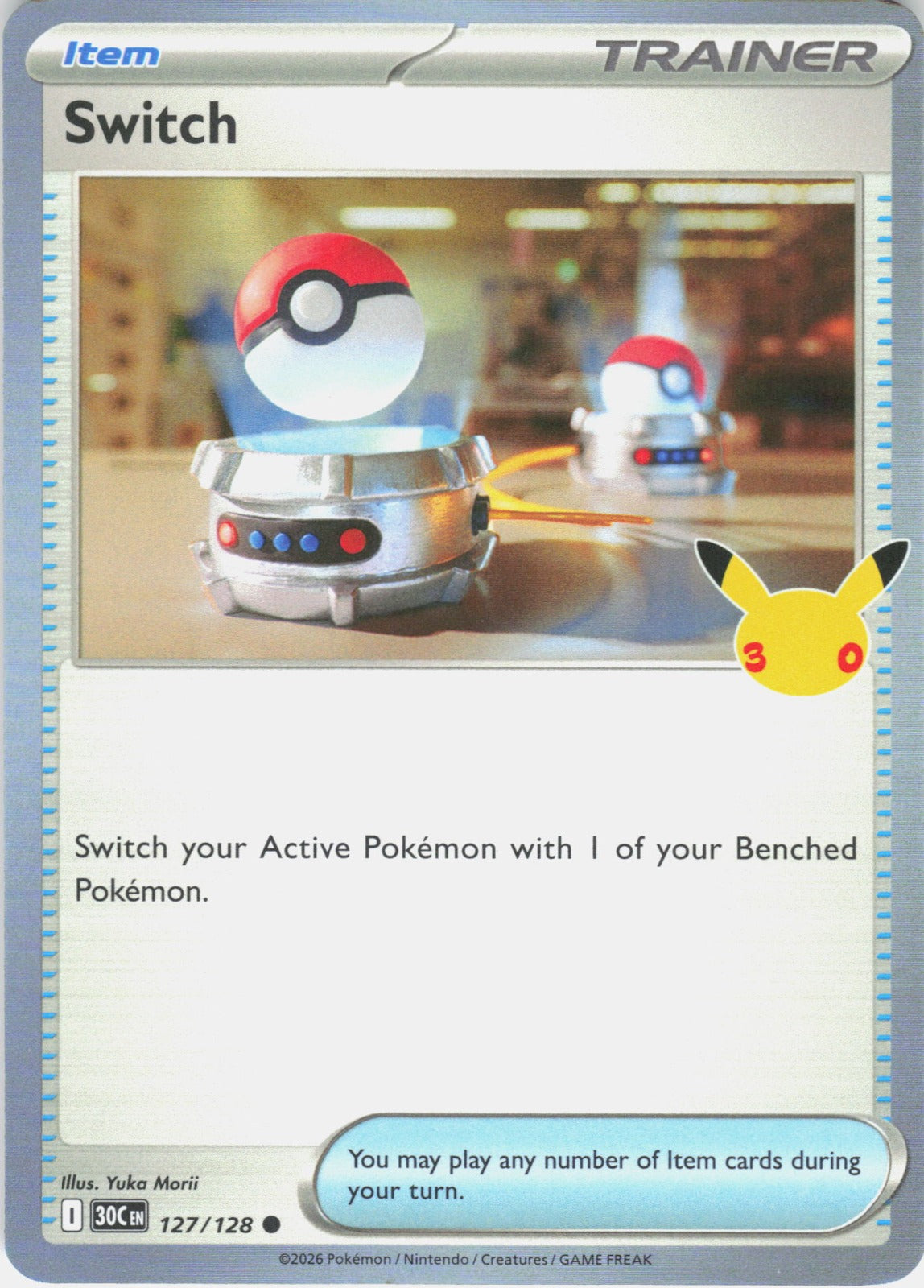 Switch Holo Common ME: 30th Celebration 127/128 NM