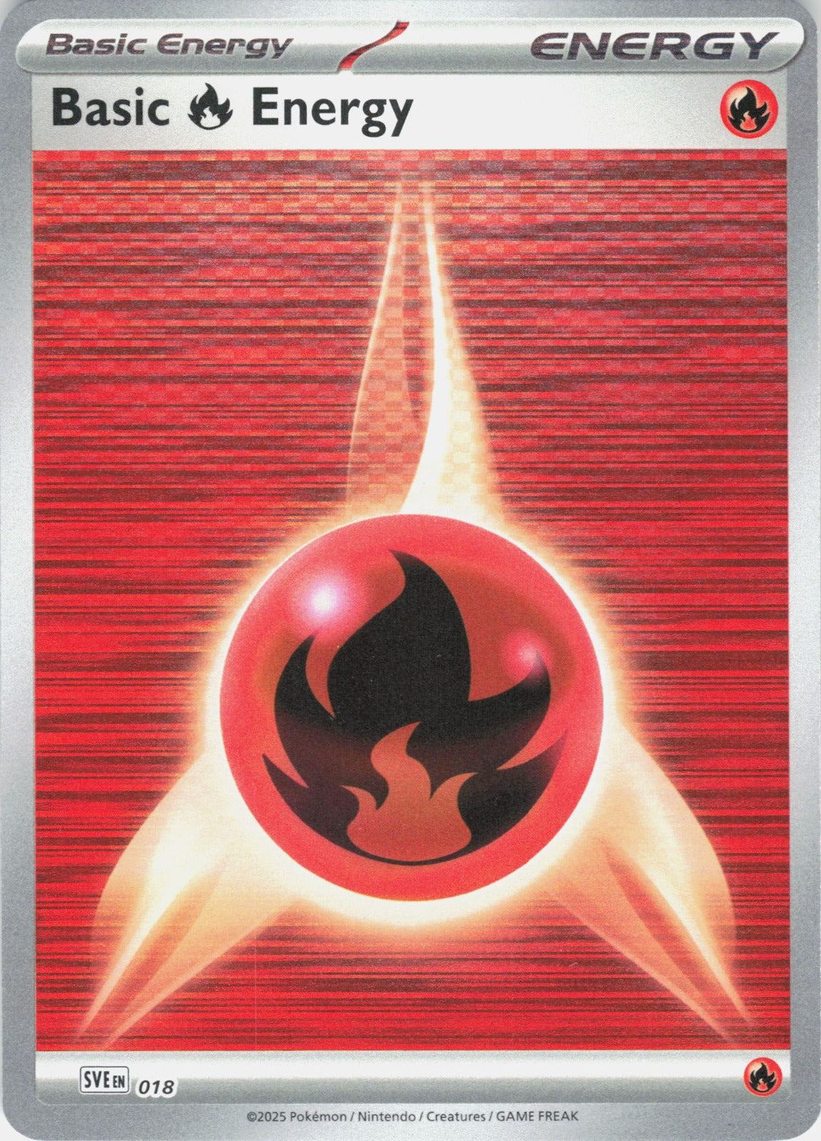 Basic Fire Energy Reverse Holo Common SVE: Scarlet & Violet Energies 018 NM