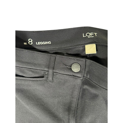 Loft Leggings Women's 8 Black Ankle Mid Rise