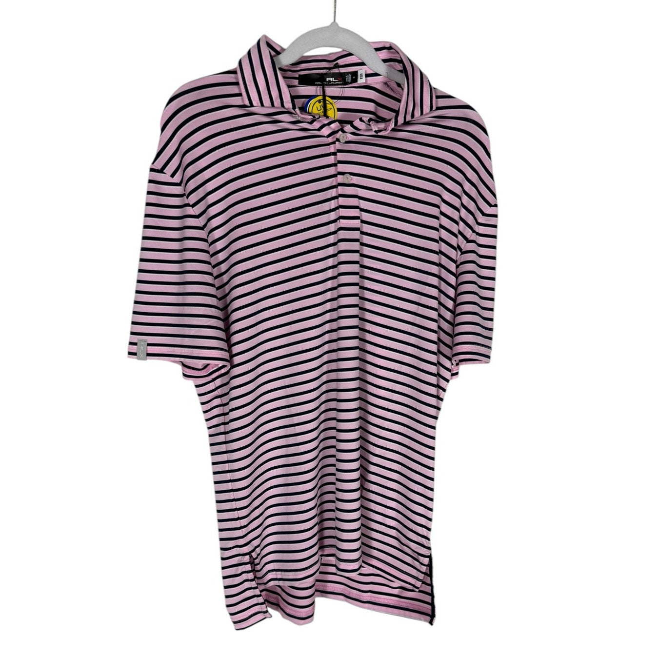 NWT Ralph Lauren X Polo Men's Pink Medium UV blocking Moisture Wicking Pinstripe