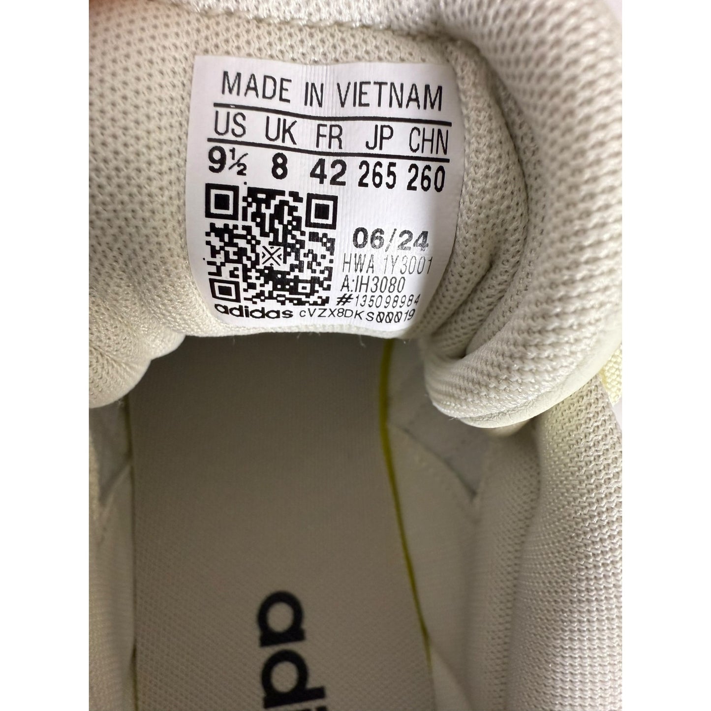 Adidas Court VL Women's Shoes - Ivory / Pink - Size 9.5