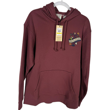 Men's Scotch And Soda Men’s Relaxed Fit Fleece Maroon Graphic Hoodie Size M