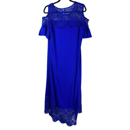 Women's Dress Royal Blue 2xl open shoulder summer sun