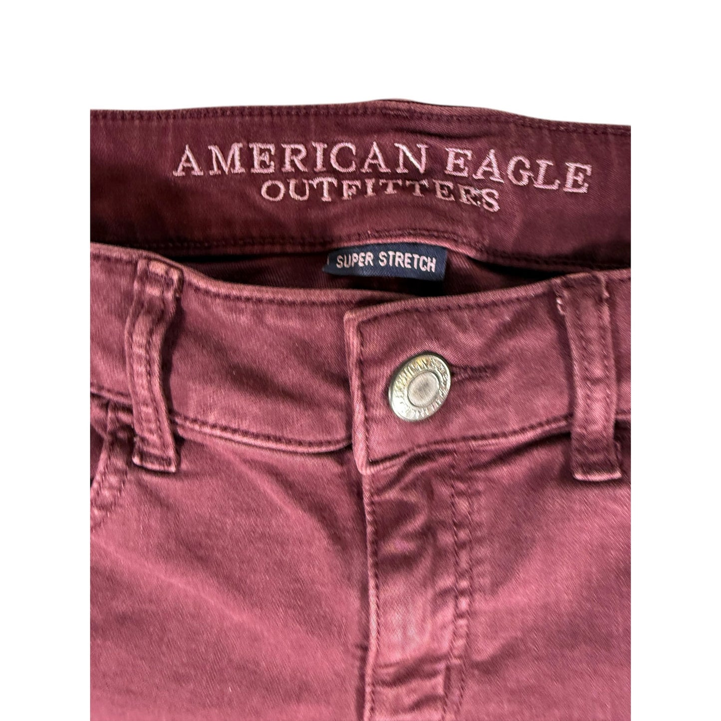 American Eagle Shorts Women Size 8 Midi Maroon