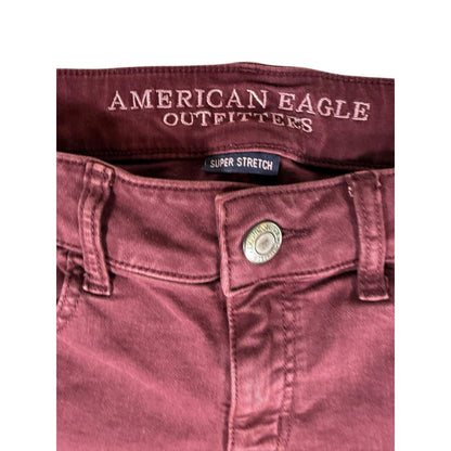 American Eagle Shorts Women Size 8 Midi Maroon