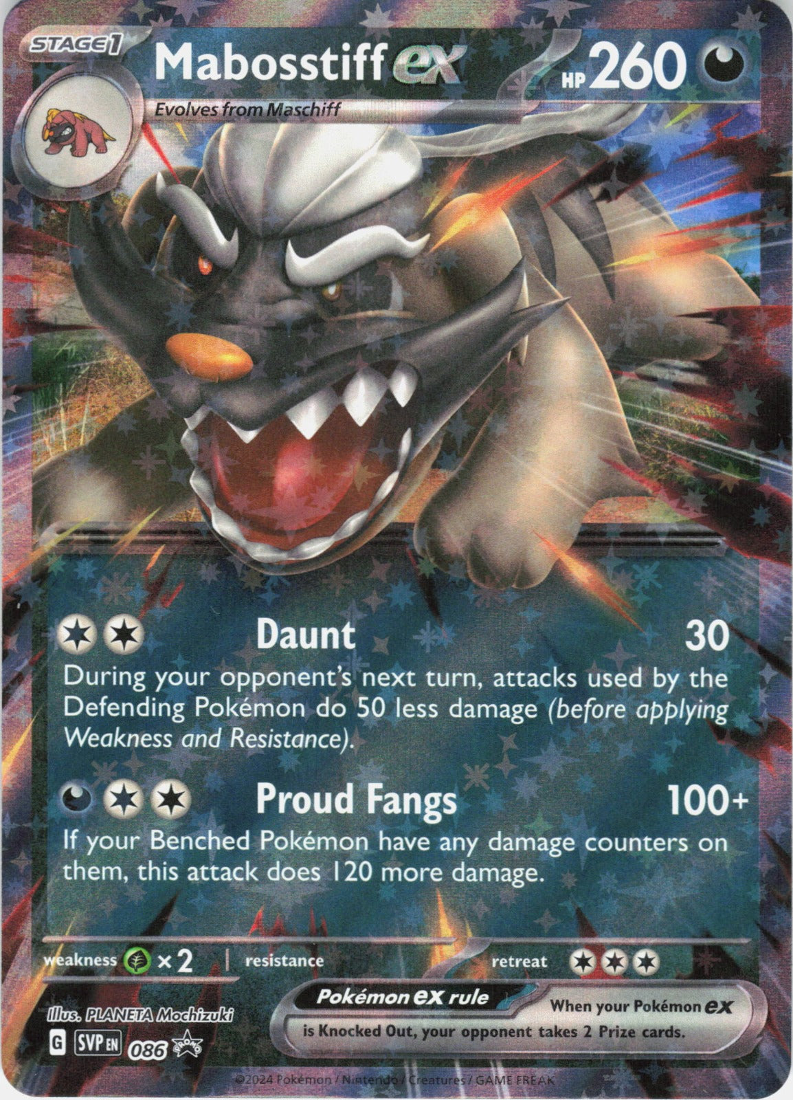 Mabosstiff ex Holo Promo SV: Scarlet & Violet Promo Cards 086 NM