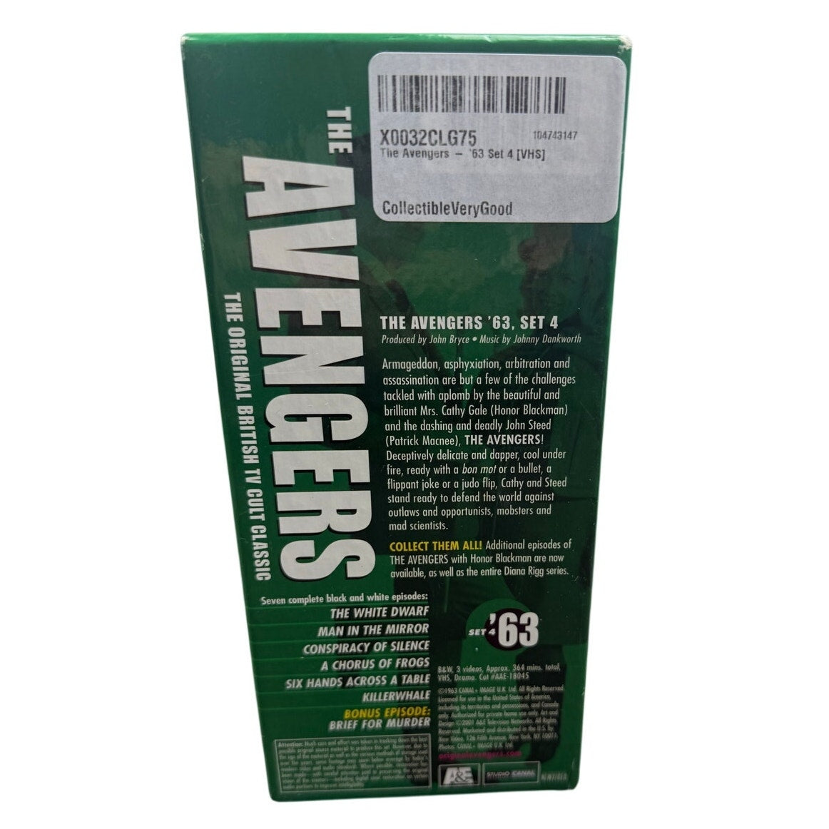 The Avengers '63 Set 4 [ VHS ] Original British TV ~ Cult Classic