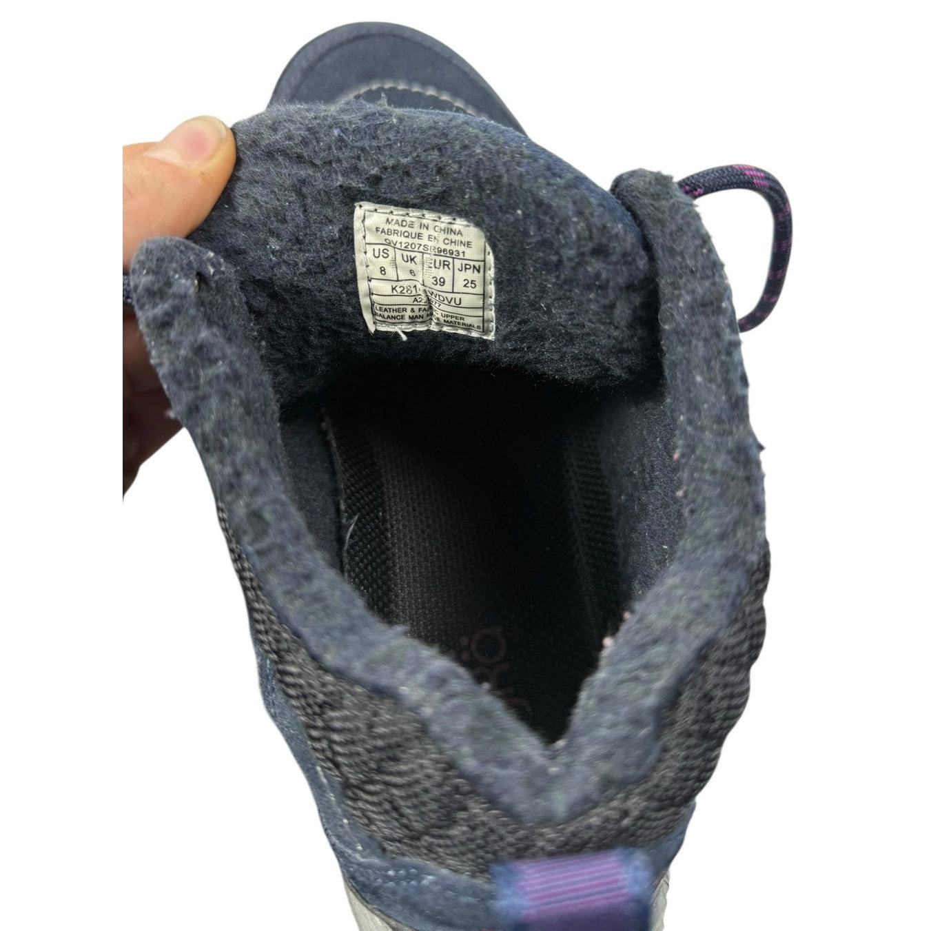 RYKA Women's Suede hiking boots Size 8 purple ankle