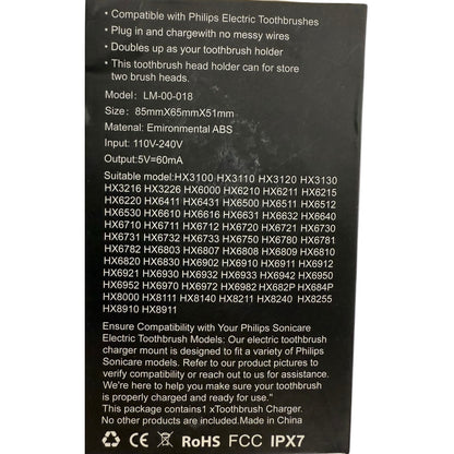 Plug-style Inducive Charging Charger for Toothbrush Works with Phillips Electric