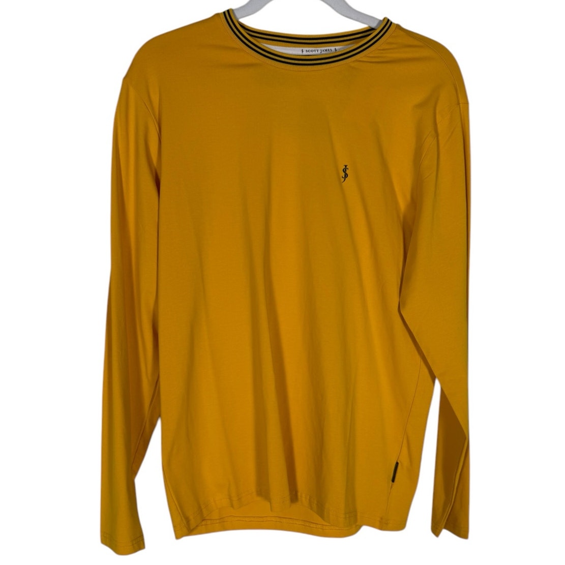 NWT Scott James Shirt Men's Long sleeve Med Mustard Outdoor Athleisure stretch