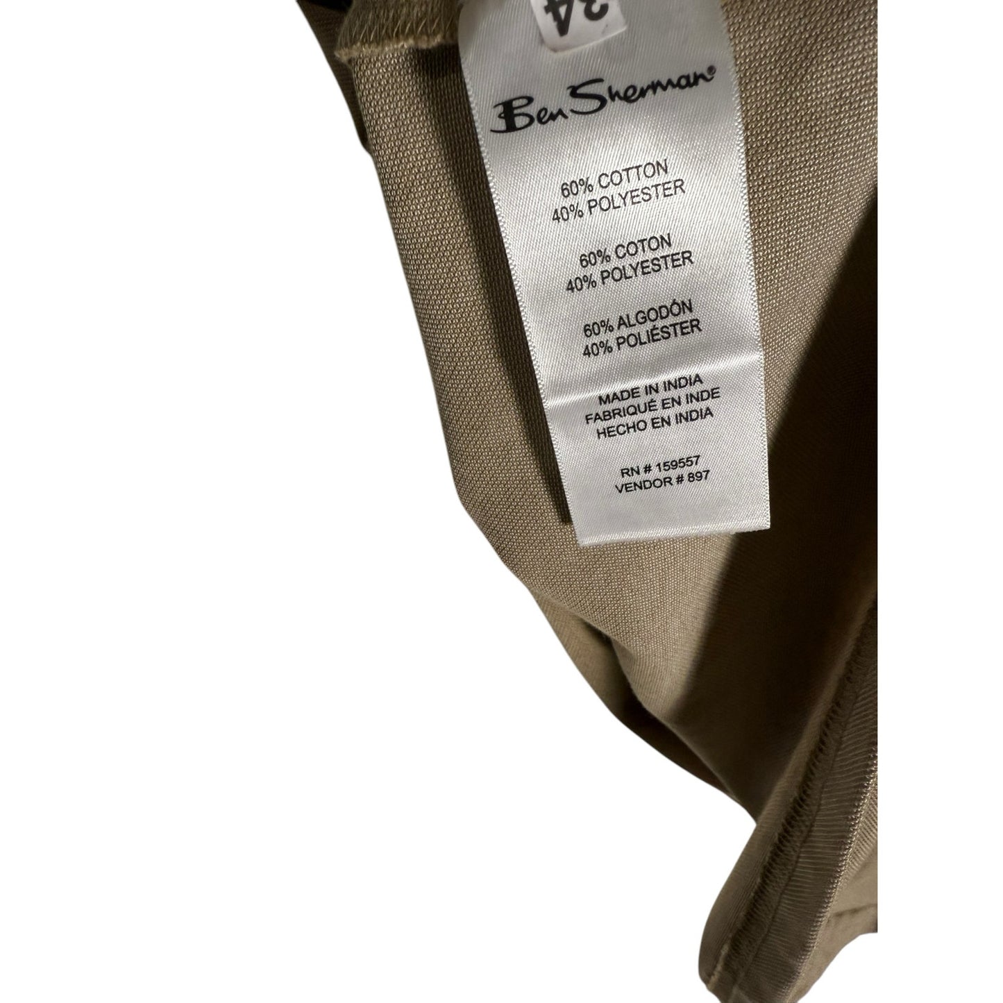 NWT Ben Sherman T-shirt Men's Brown Crewneck Pocket  XL striped two tone