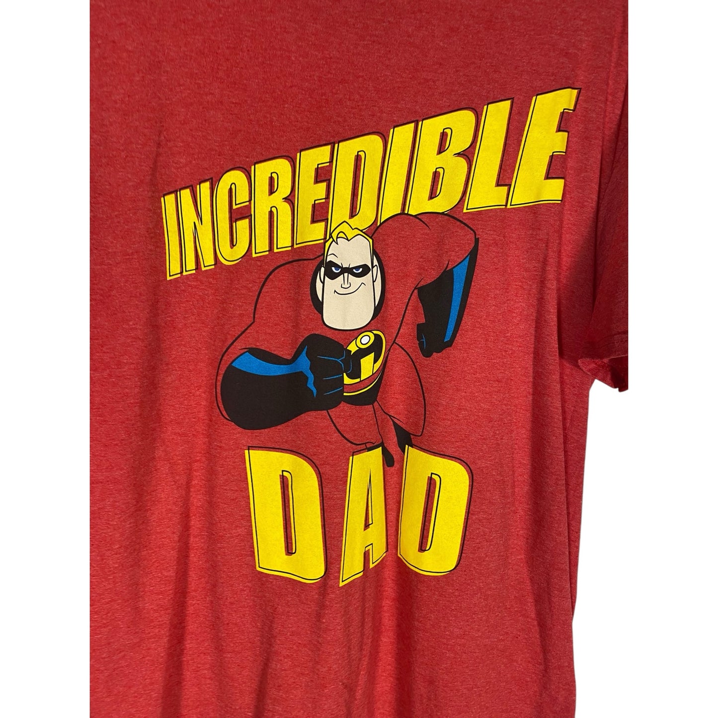 Pixar T-shirt Men's Incredible Dad Red Size Large incredibles