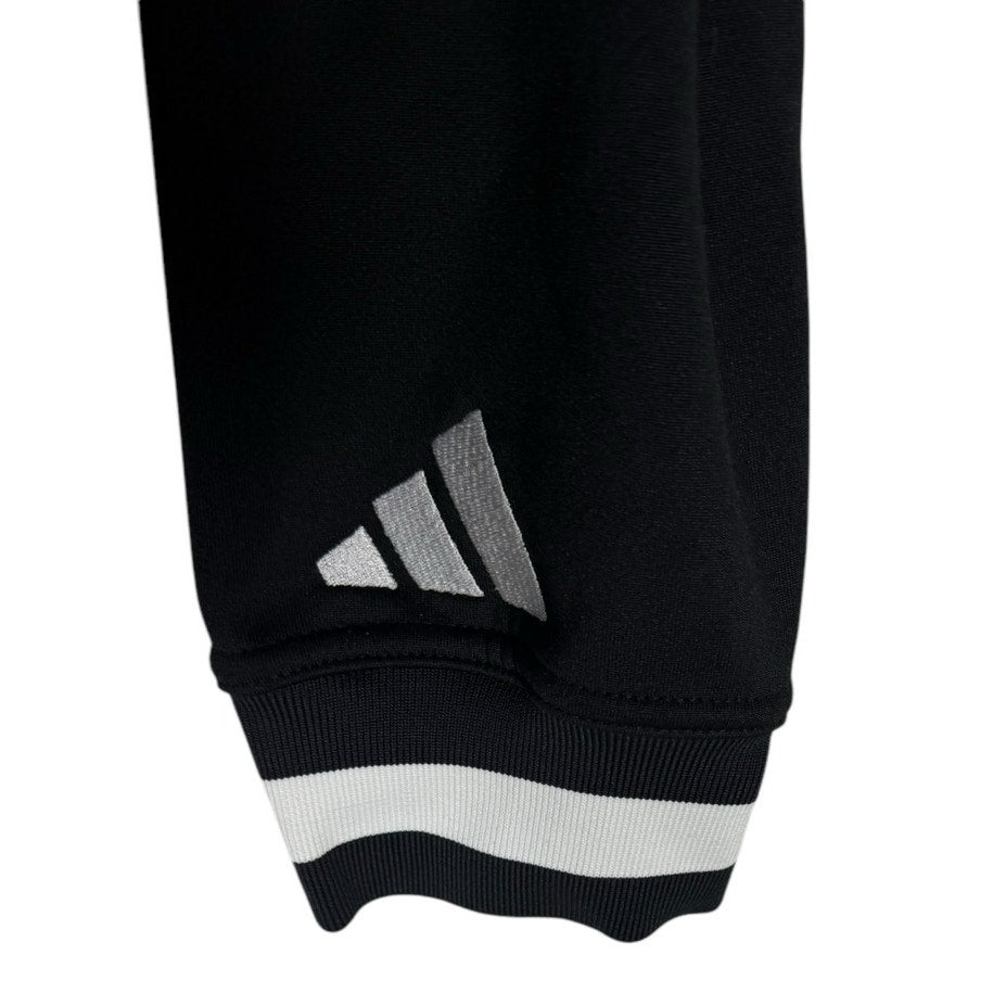 NWT Adidas Sweatshirt Mens L Black/White Varsity Elastic U HBCU Crew Athleisure