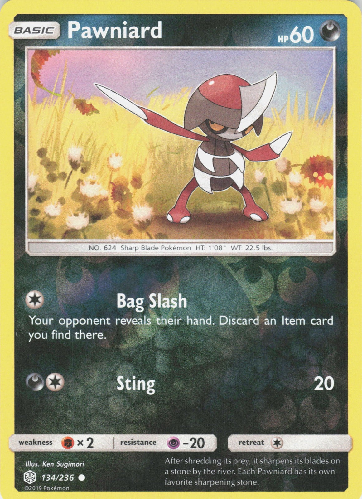 Pawniard Reverse Holo Common SM - Cosmic Eclipse 134/236 NM