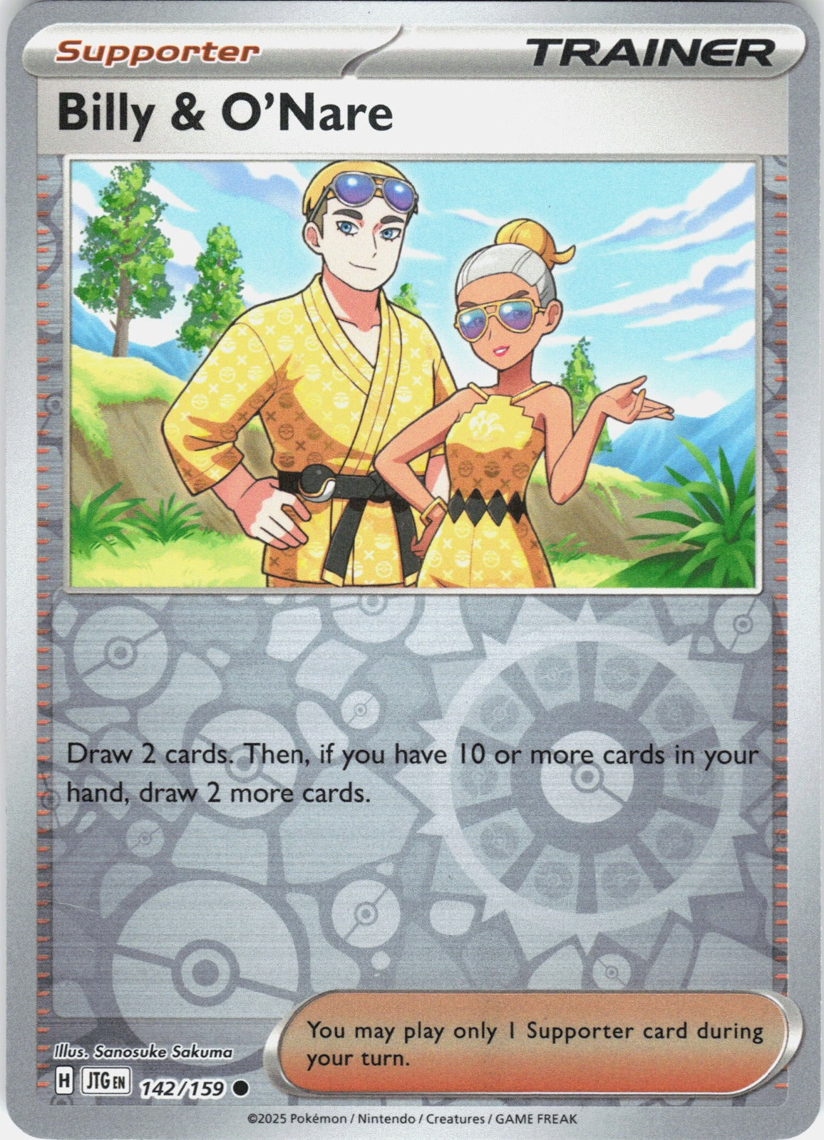 Billy & O'Nare Reverse Holo Common SV09: Journey Together 142/159 NM