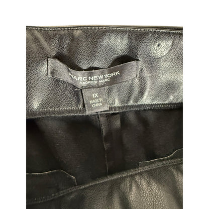 NWT Marc New York Women's Faux Leather Pants Size 1X High Rise Black Skinny