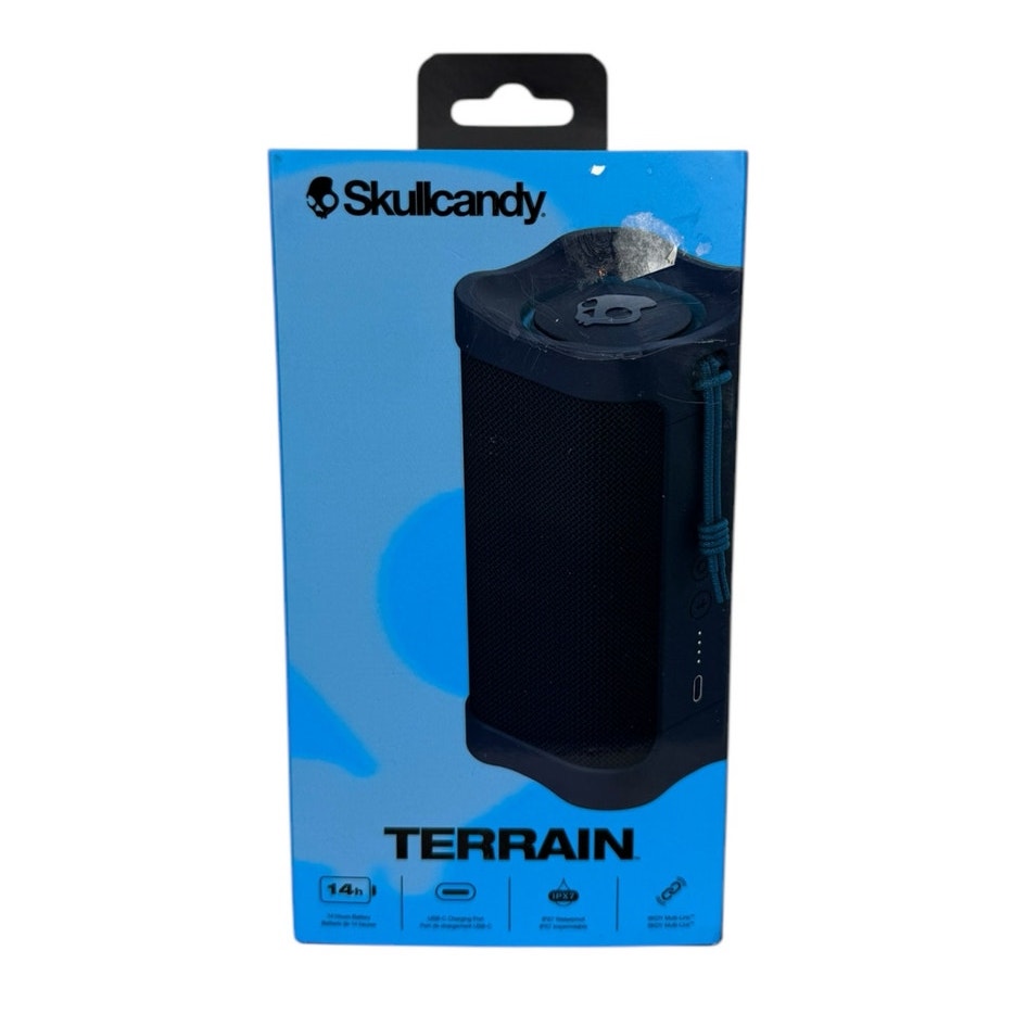 Skullcandy Terrain Large XT Compact Tough Wireless Speaker, Black / Blue