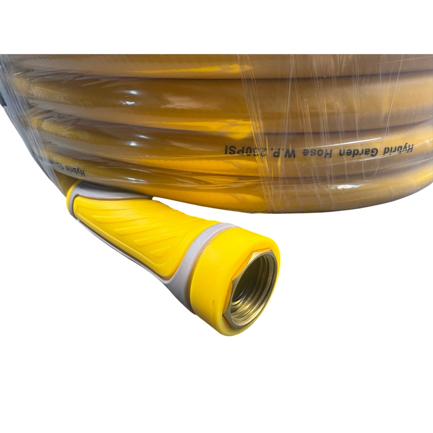 New 100ft Hybrid Garden Hose Yellow 5/8"