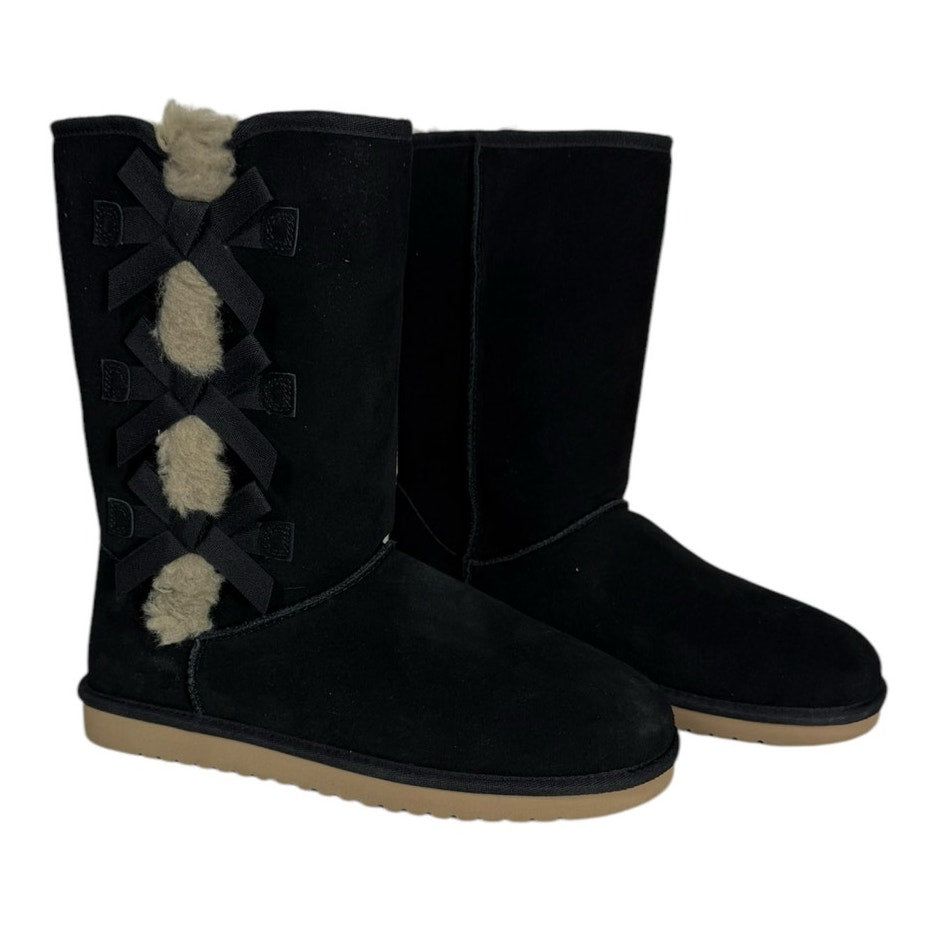 New Koolaburra by Ugg Boots Women's Fur Lined Black Size 11