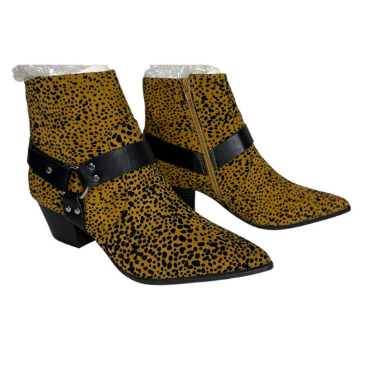Qupid Ankle Boots Women's Cheetah Print Size 6 Casual