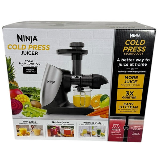 Ninja JC101 Cold Press Pro Compact Powerful Slow Juicer Total Pulp Control JC100