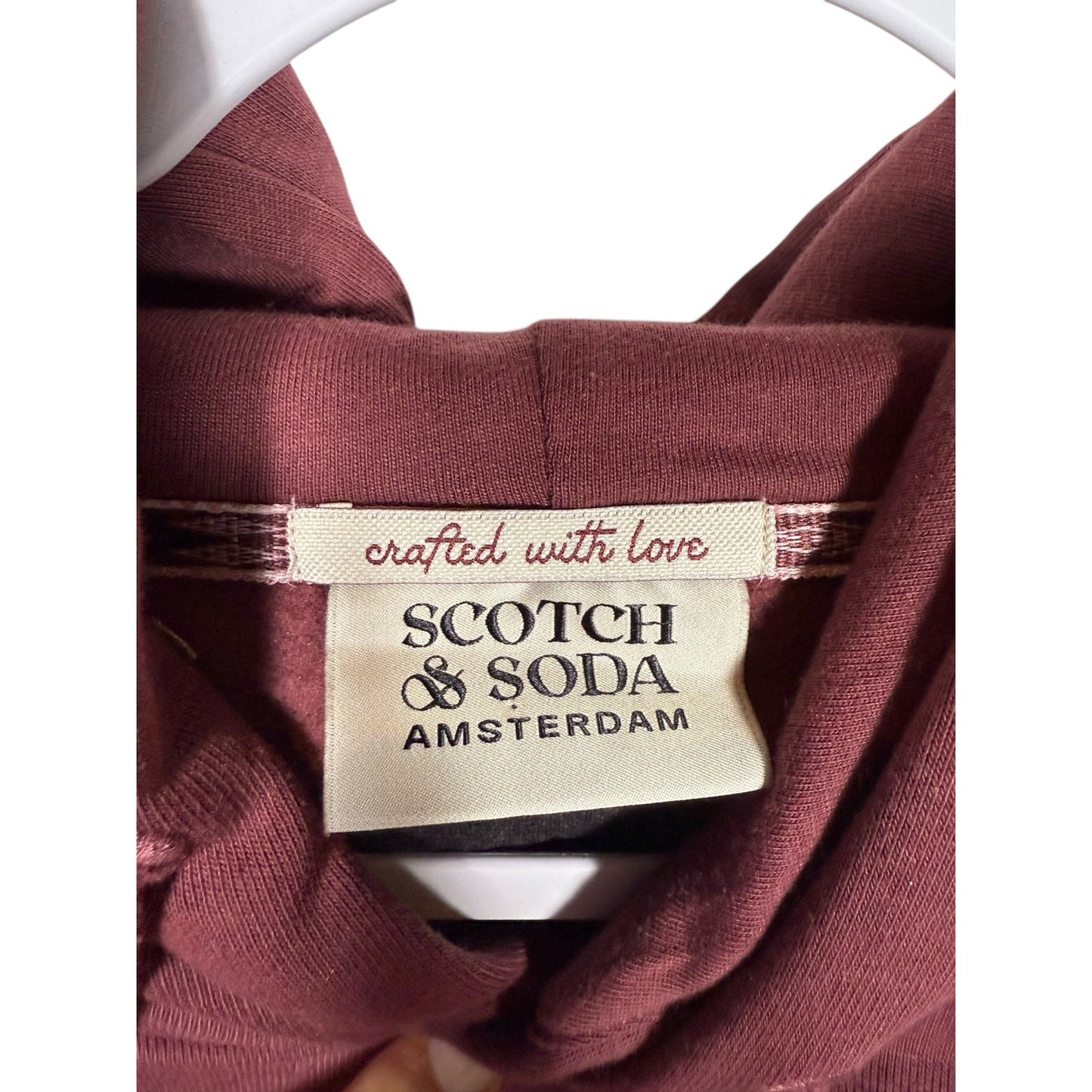 NWT Scotch & Soda Hoodie Men's Large Burgundy Free Spirit Pullover