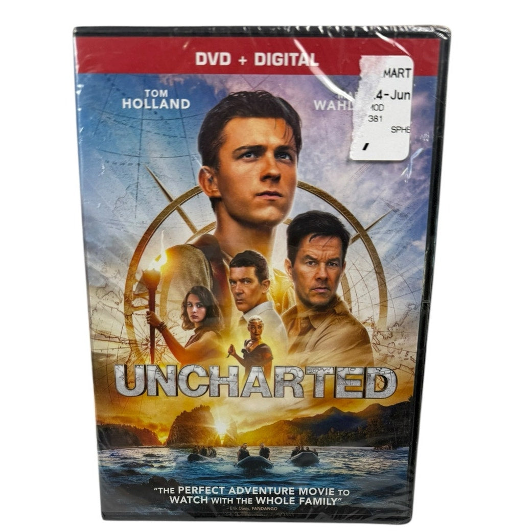 Uncharted (DVD + DIGITAL, 2022) SEALED, New!