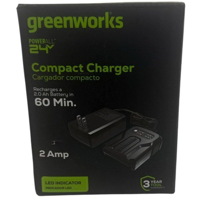 New Genuine OEM Greenworks Powerall 24V 2 Amp Compact Battery Charger