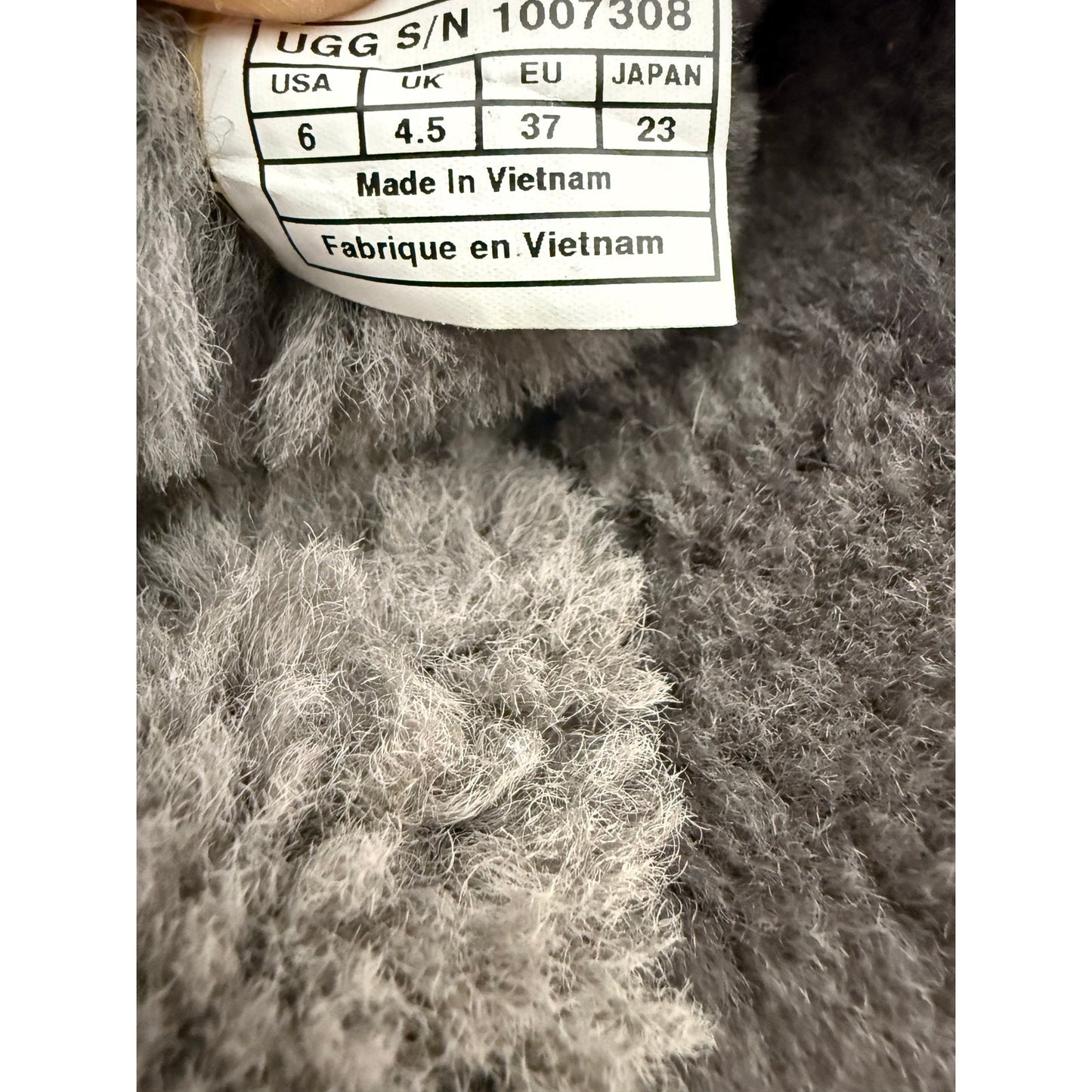 Ugg Bailey Bow Tie Boots  Women's Gray Size 6 Fur lined