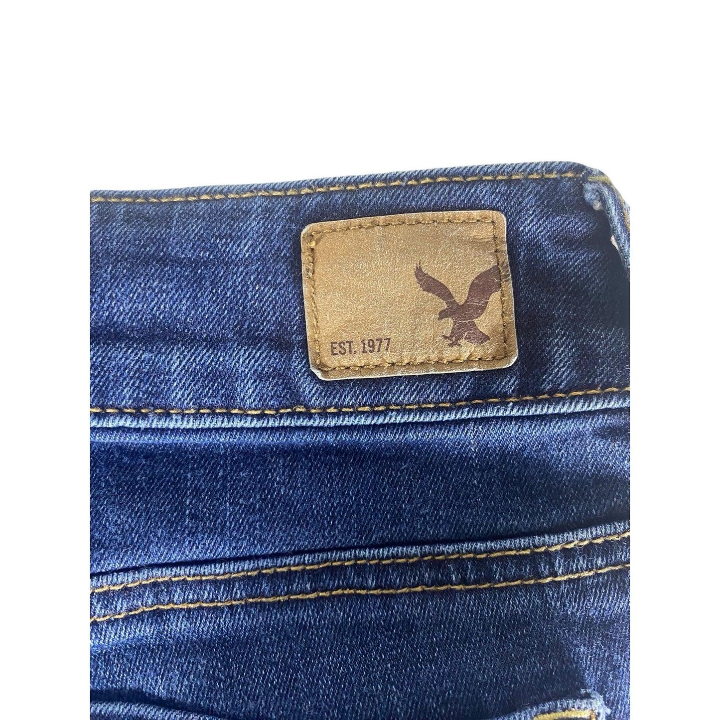 Women's American Eagle Artist Crop Blue Stretch Jeans Size 10