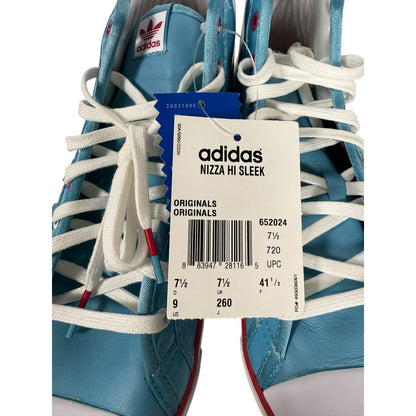 NWT Adidas Nizza Hi Sleek Women's Blue Size 7.5 High rise
