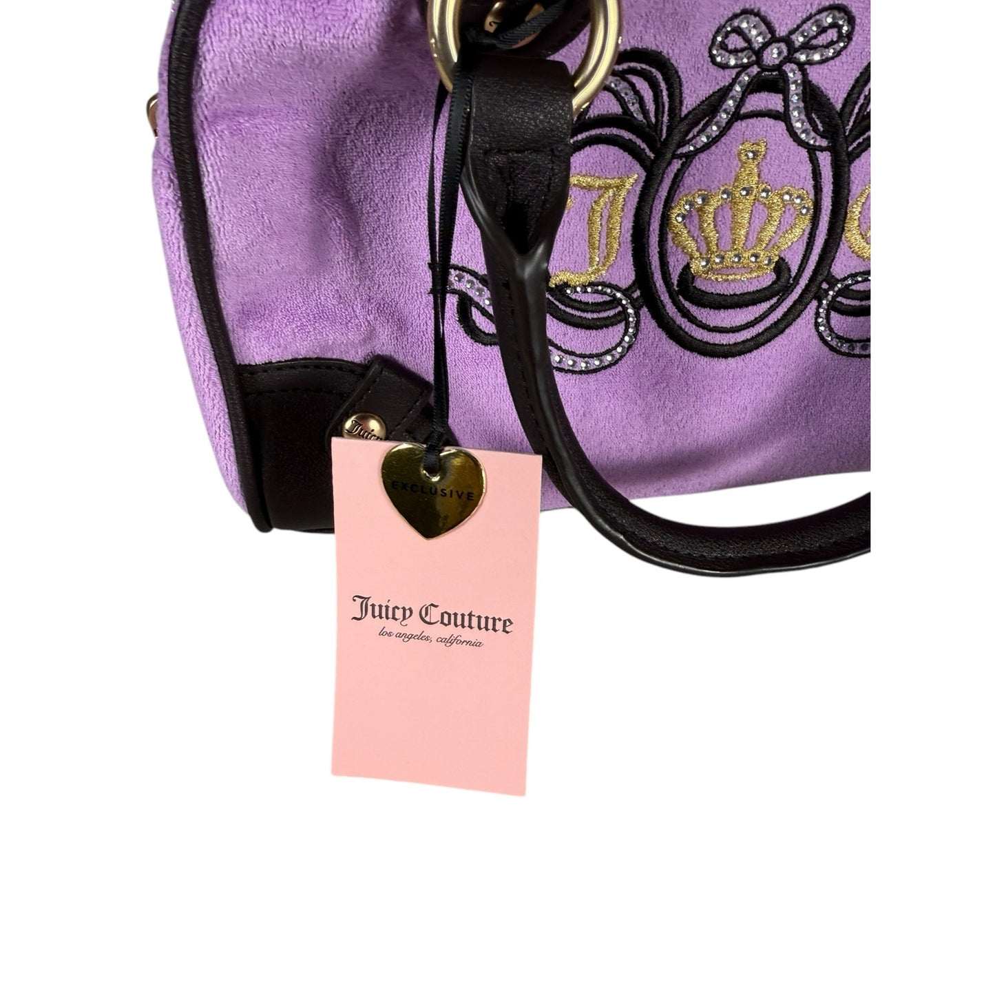 NWT Juicy Couture Lovers Club Bowler Shoulder Bag / Color (Violet Tulle/Choco)