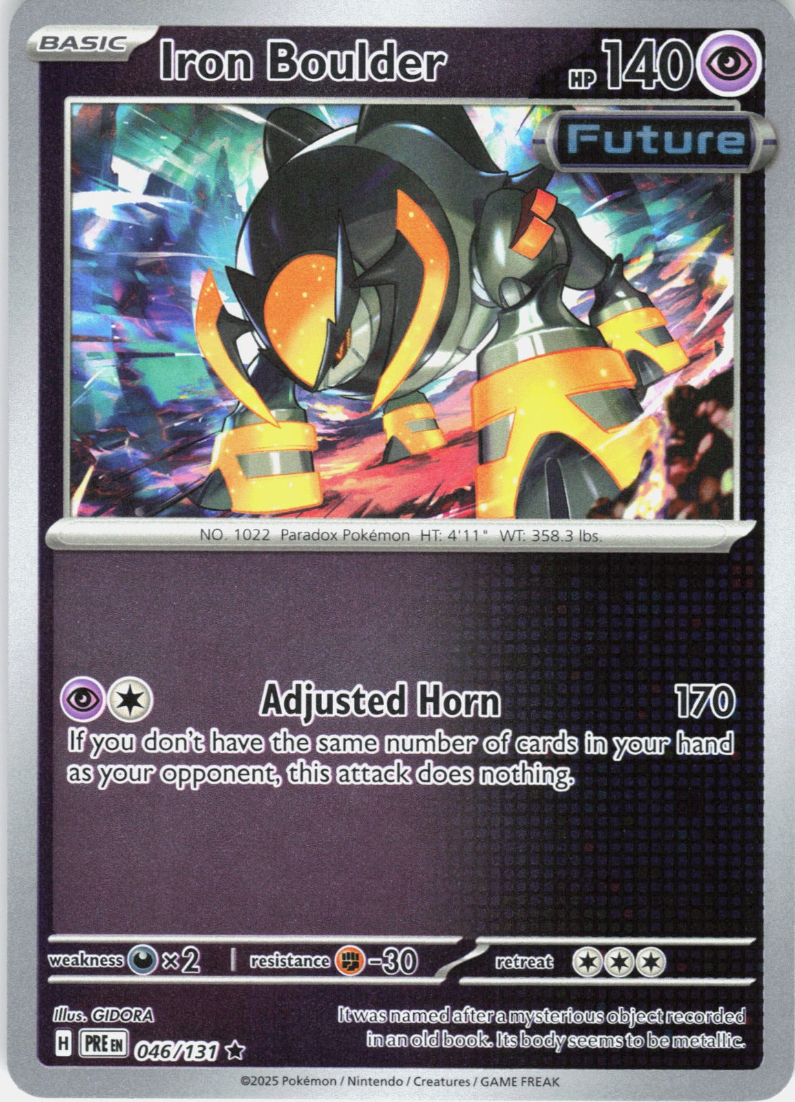 Iron Boulder Reverse Holo Rare SV: Prismatic Evolutions 046/131 NM