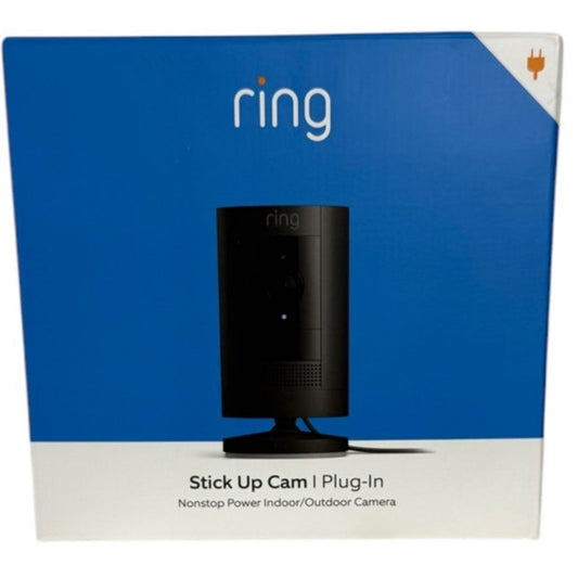 Ring Stick Up Cam Plug-In Indoor/Outdoor 1080p Security Camera - Black *Alexa