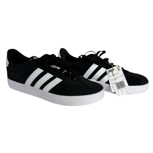 NWT Adidas Sneakers Men's VL Court 3.0 Black and White Size 10 Skateboarding