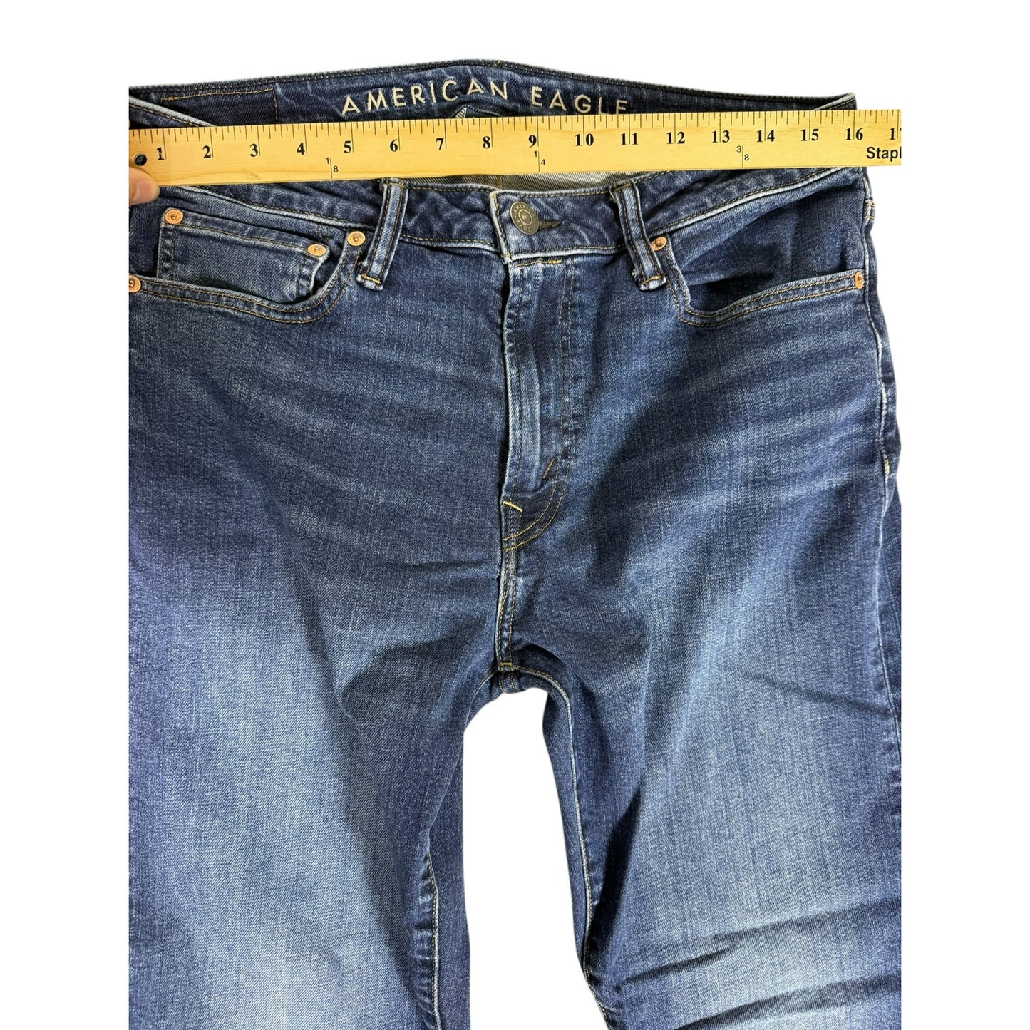 American Eagle Relaxed Straight Jeans - Men's 32x34 Blue