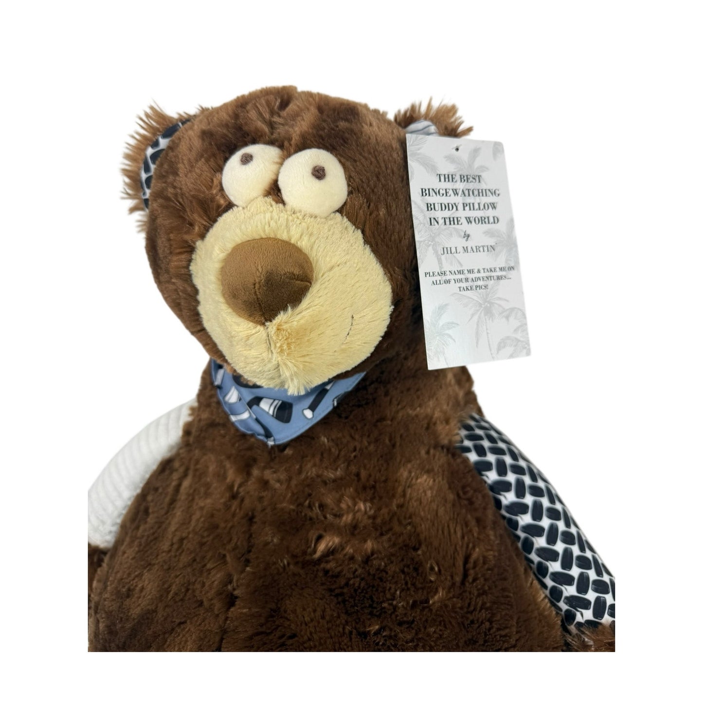 NWT Jill Martin Binge Watching Buddy Plush Basketball Bear 30" Huge! Oversized