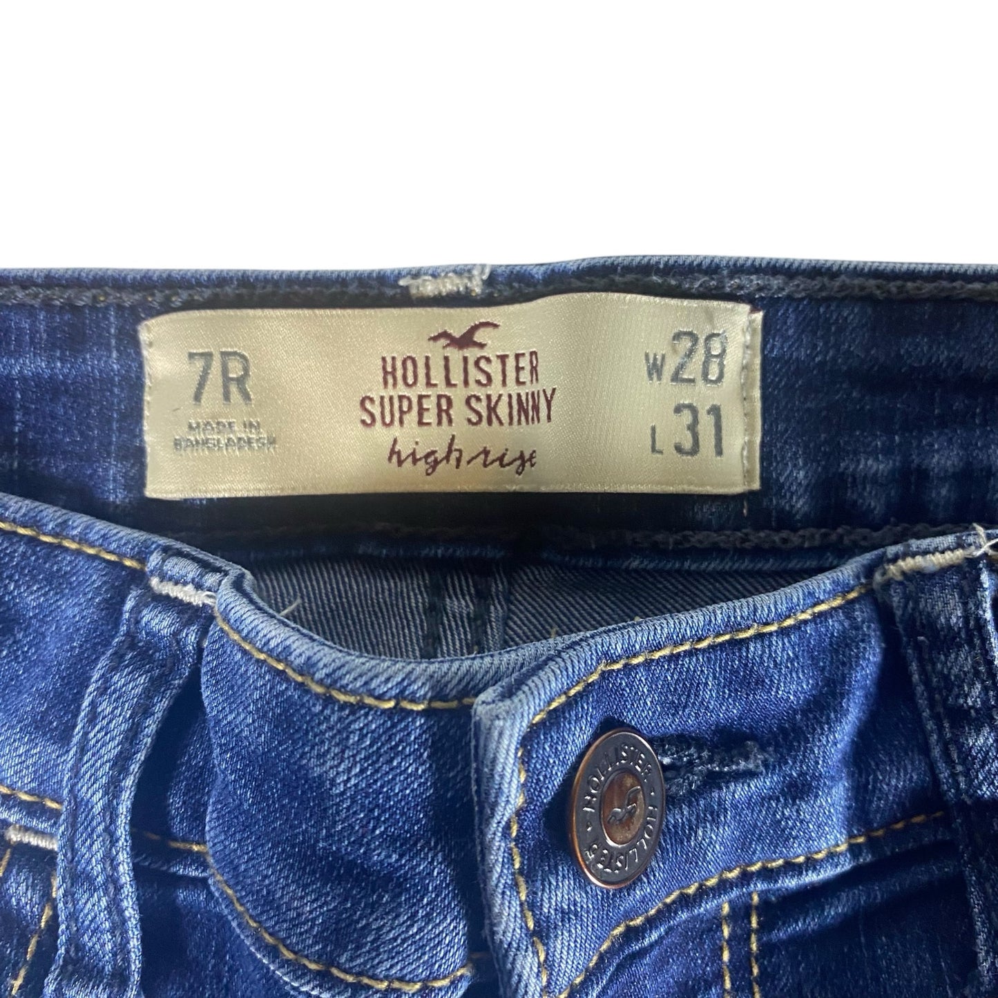 Women's Hollister High Rise Super Skinny Jeans Size 7R (28 x 31)