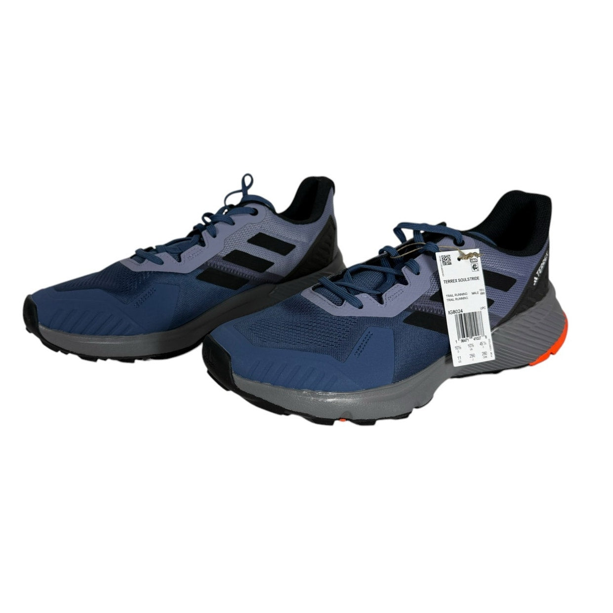 NIB Terrex Soulstride Men's Trail Running Shoes navy / orange Size 11