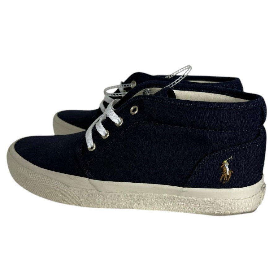 NWOT Ralph Lauren Polo Men Mid Shoes Canvas Blue size 8 Casual