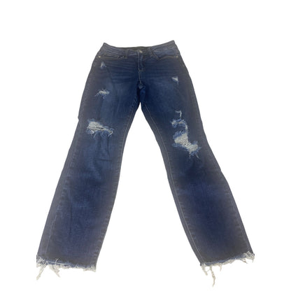 Women's Judy Blue relaxed Fit Distressed Blue Jeans Size 5/27