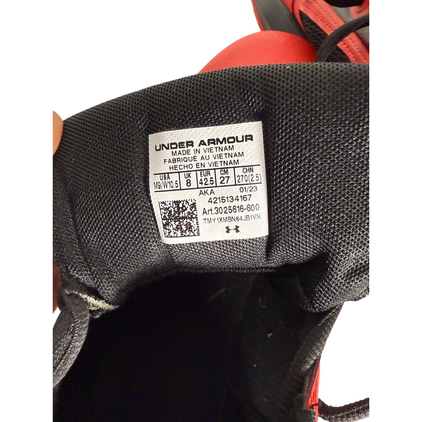 NIB Under Armour Men's Hovr Intake 6 Red / Rouge Size 9.5 Running Athletic