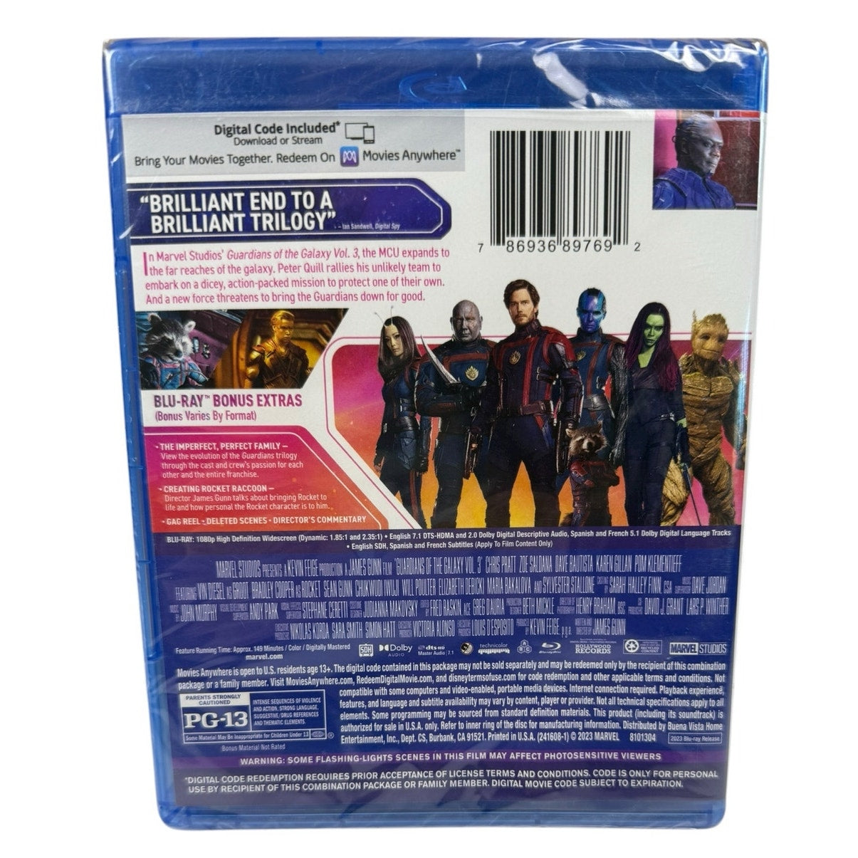 GUARDIANS OF THE GALAXY - Volume 3 BLU-RAY NEW/SEALED