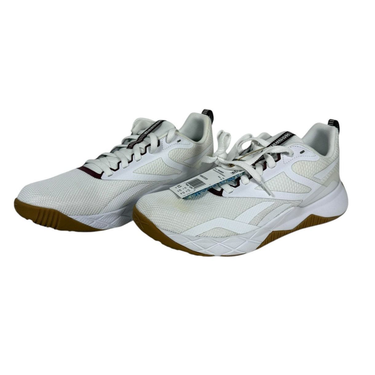 Reebok NFX Trainer Mens 9.5 White Canvas Lace Up Athletic Cross Training Shoes