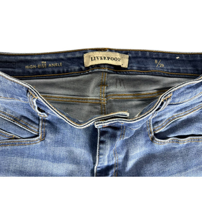 Liverpool Jeans Women's High Rise Ankle Size 8 Blue