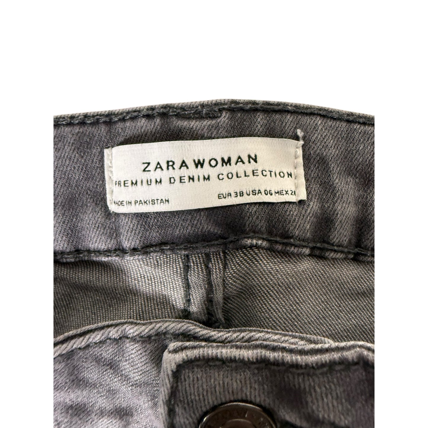 Zara Women Premium Denim Black Skinny Jeans Size 6