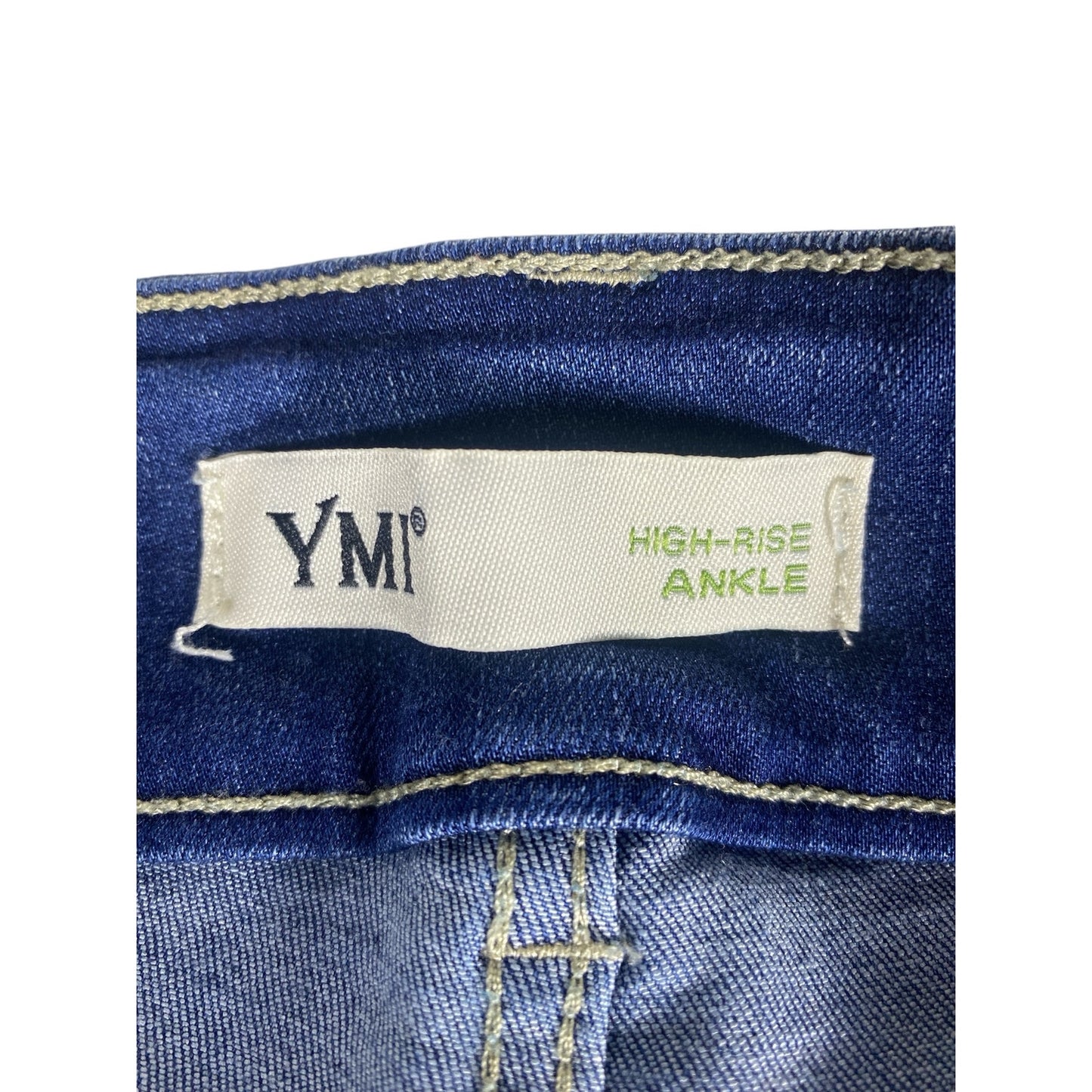 YMI Women's Distressed High Rise Ankle blue jeans Size 11